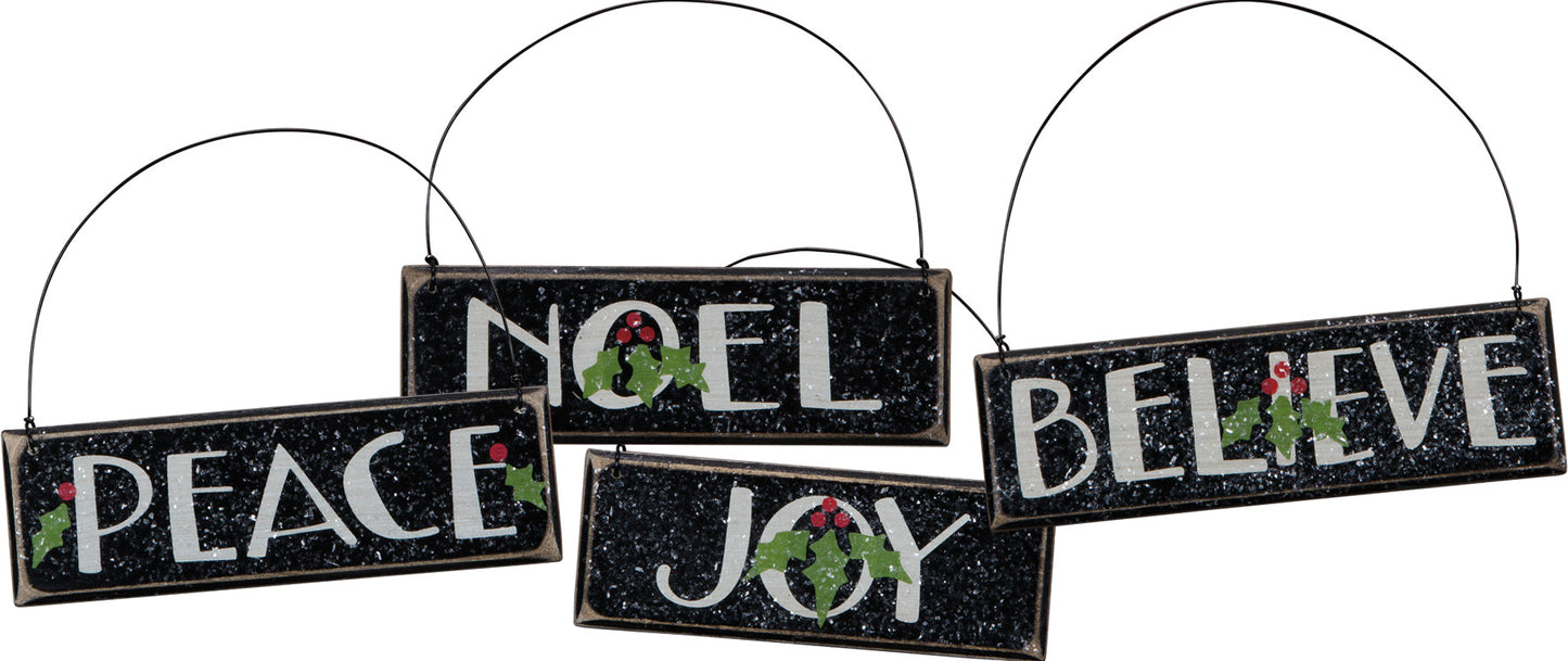 Peace Noel Joy Believe Ornament