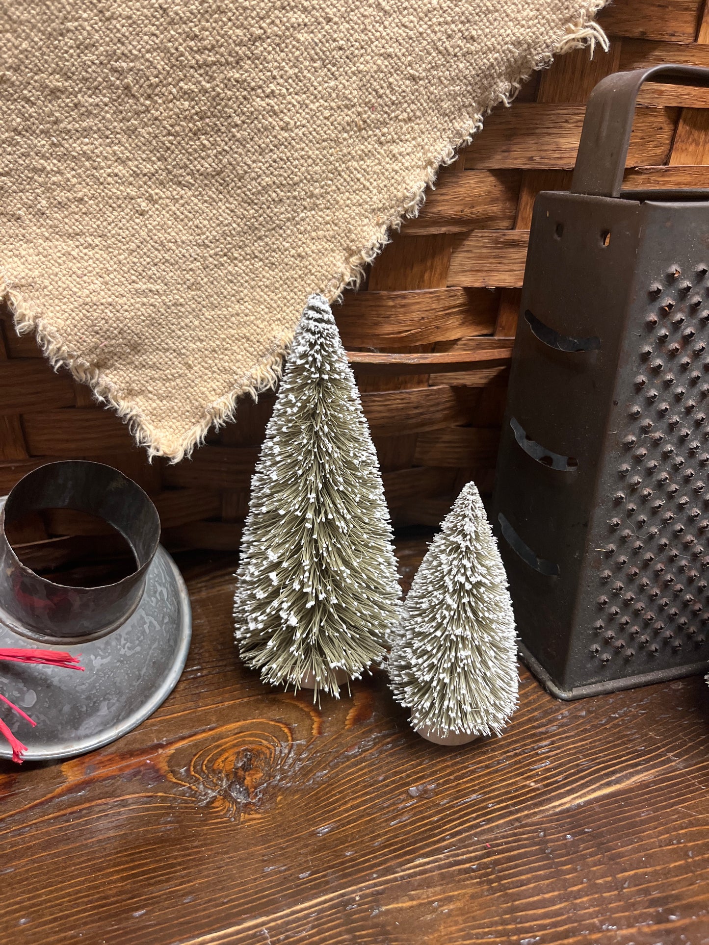 Bottle brush Christmas Trees set