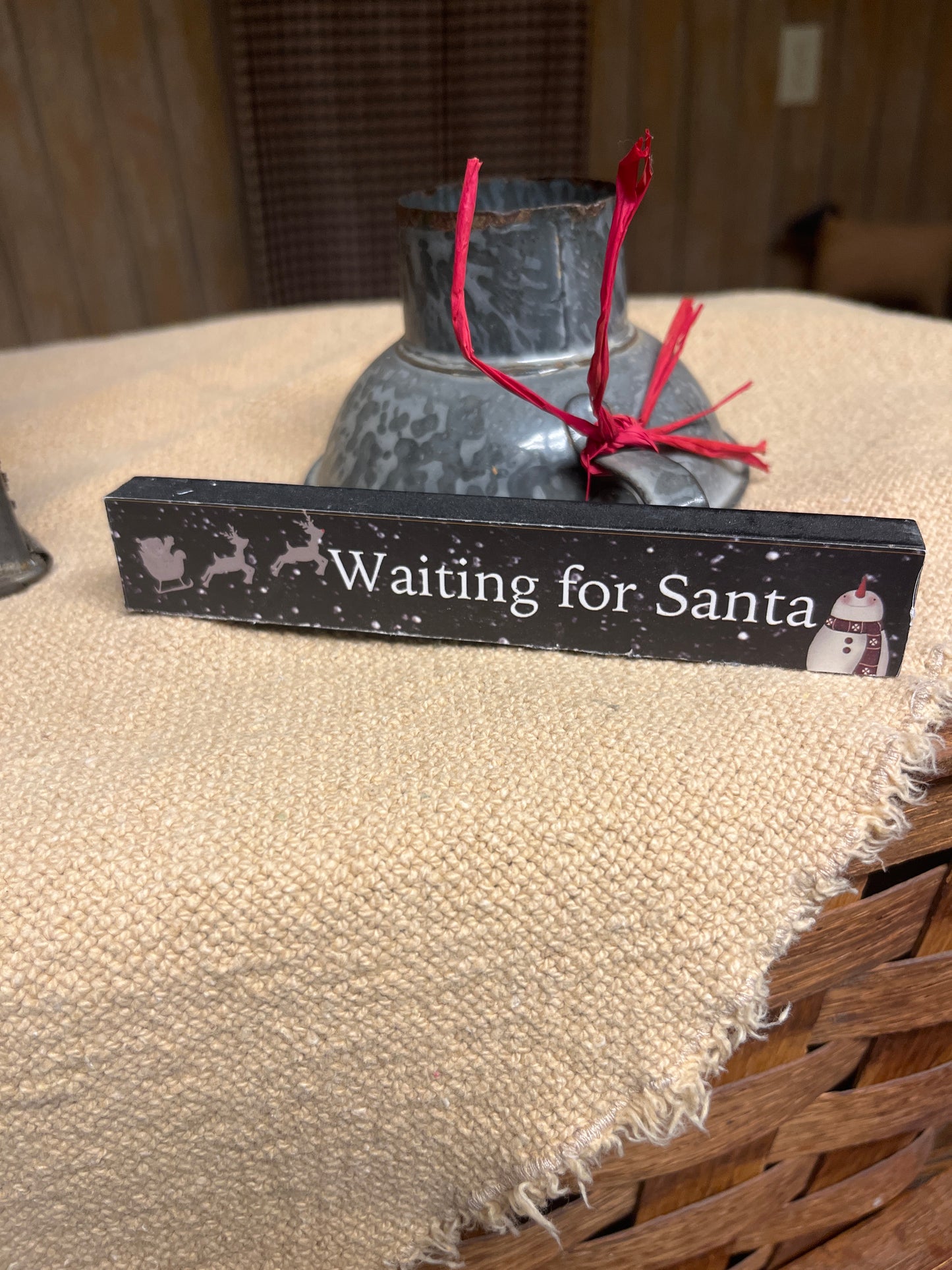 Small Waiting for Santa Block