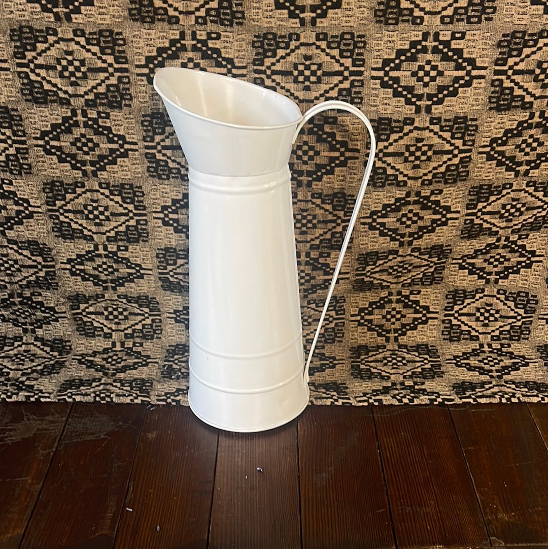 White Metal Vase