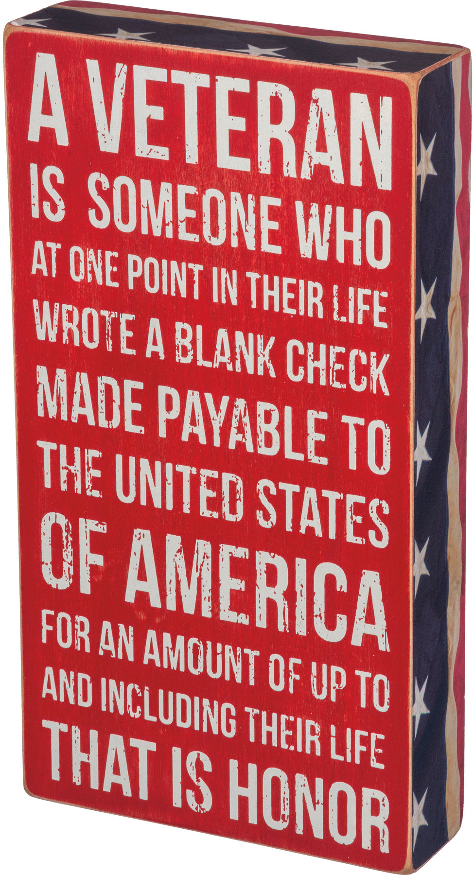 Box Sign - A Veteran
