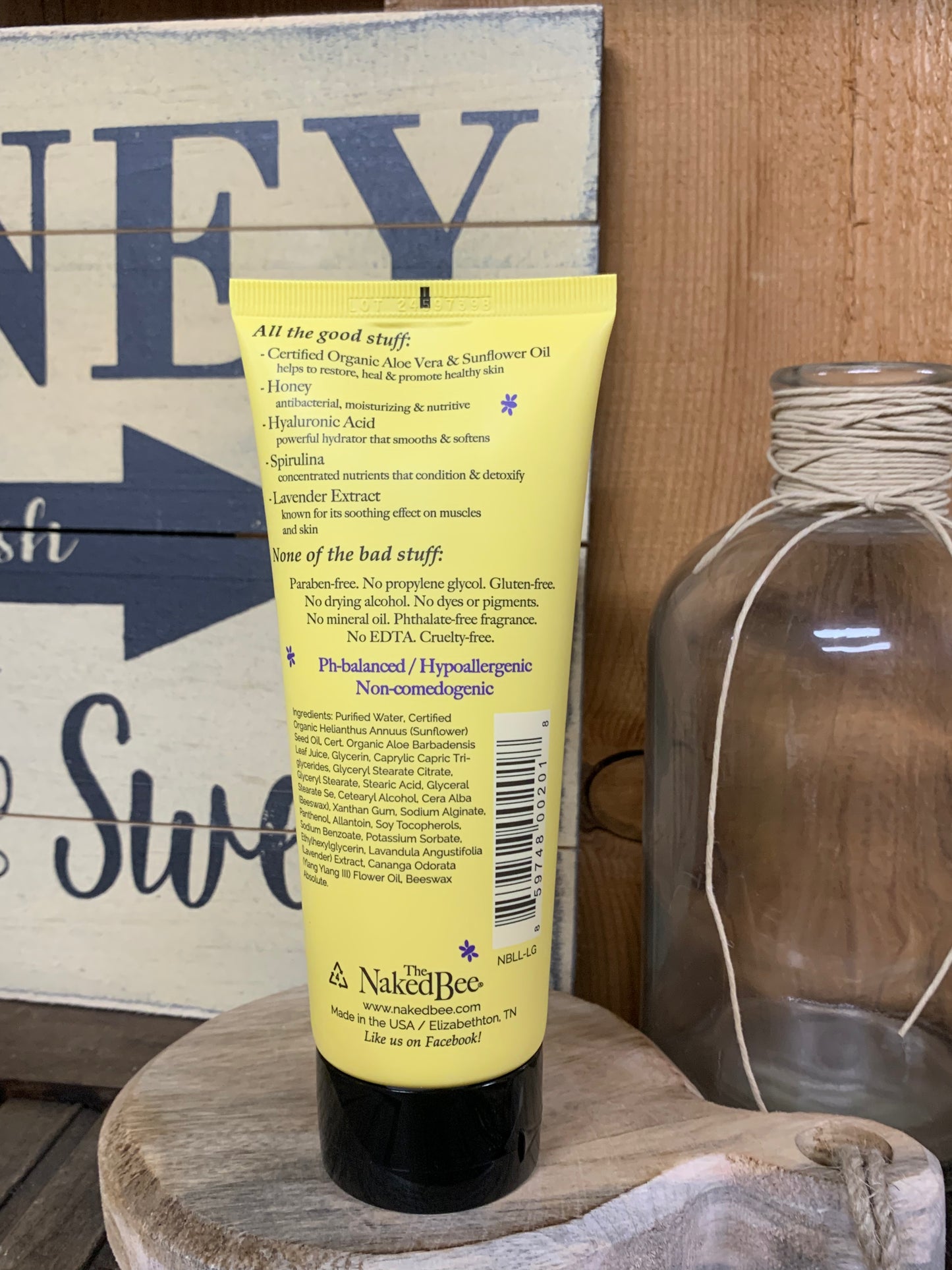 The Naked Bee- Lavender and Beeswax - Moisturizing Hand and Body Lotion