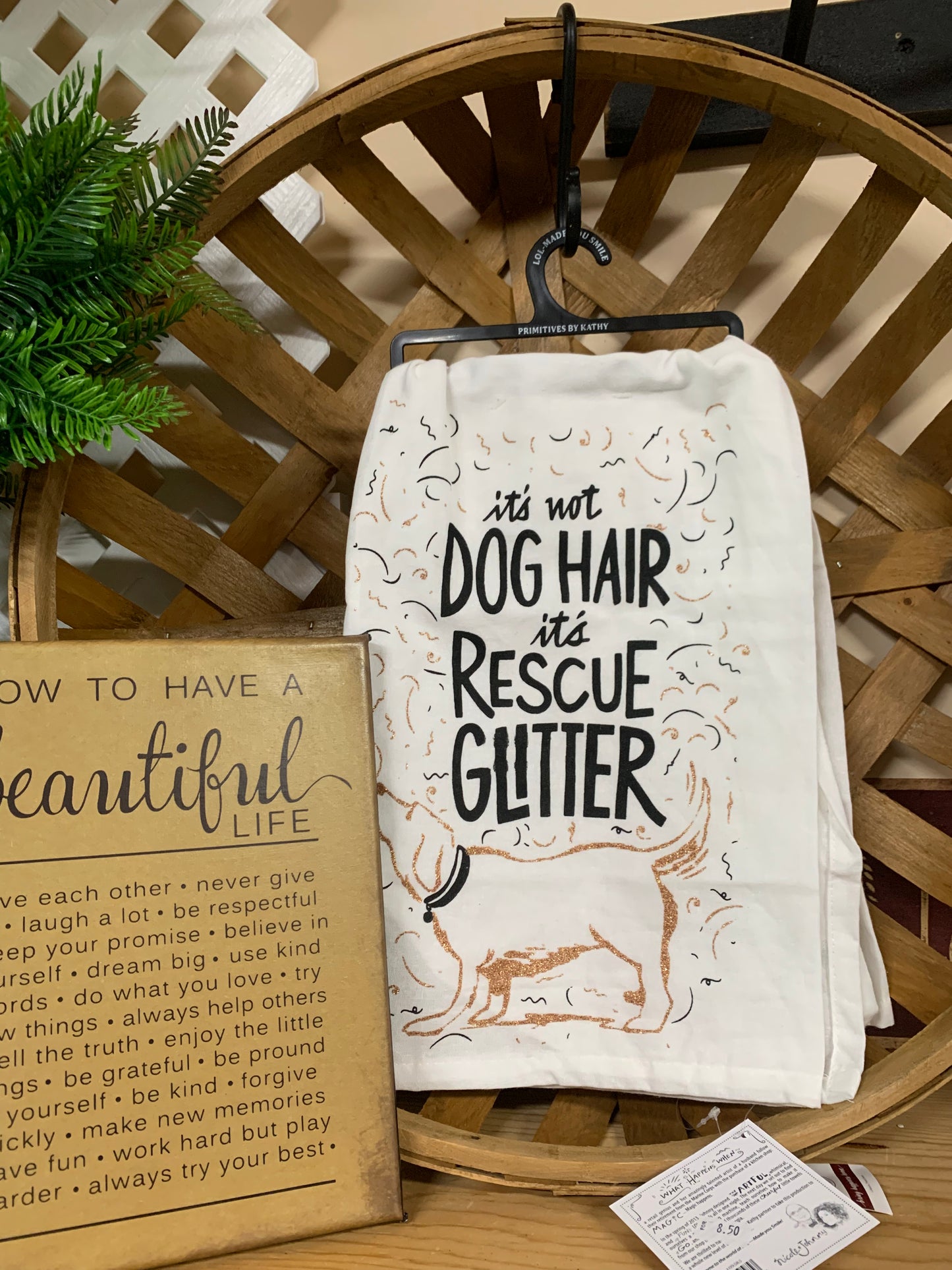 Dish Towel - It's not dog hair, it's rescue glitter