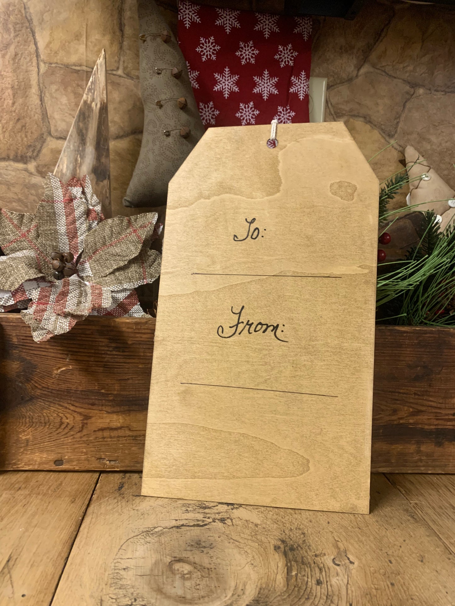 Gail's one of a kind - XL Wooden Gift Tag