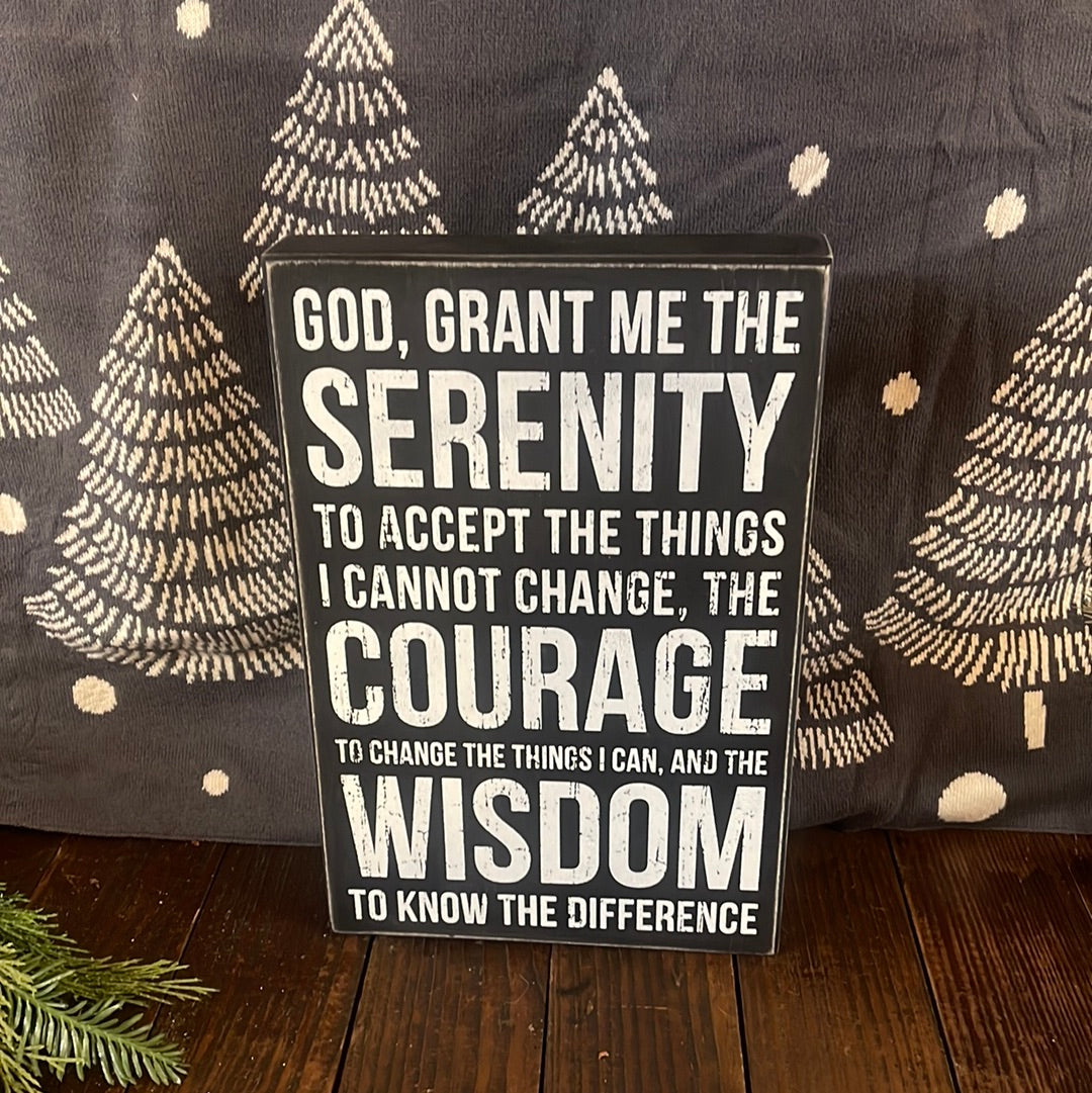 Box Sign - God, Grant Me The Serenity