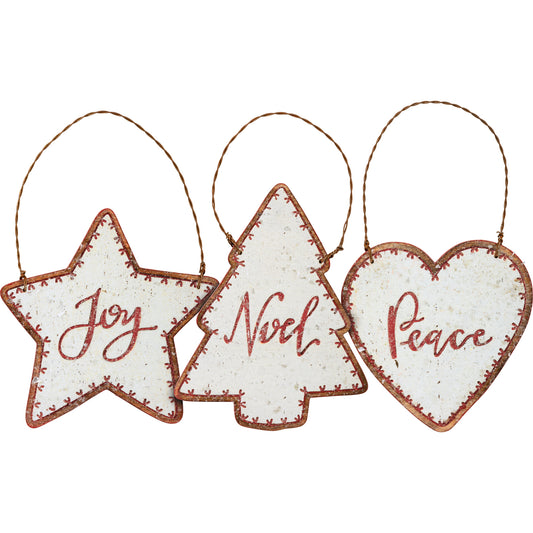 Peace Joy Noel Ornament