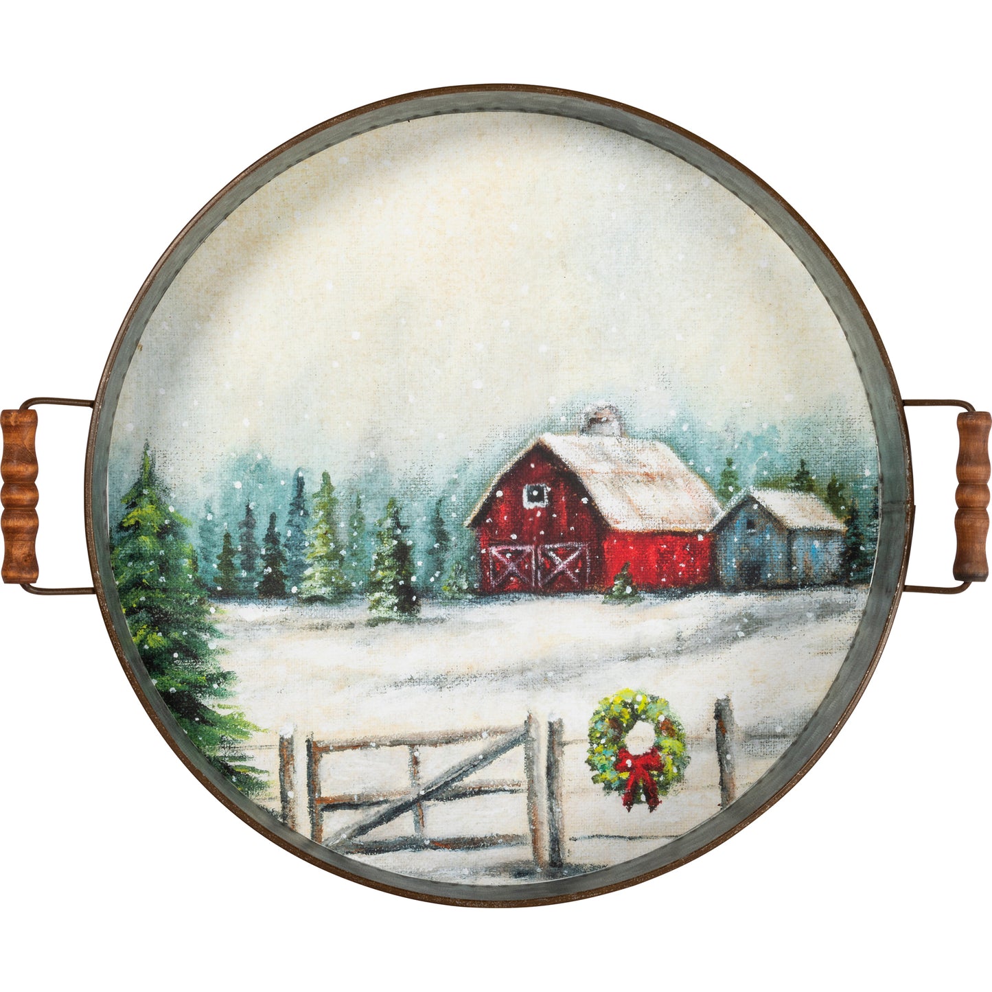 Red Barn Tray