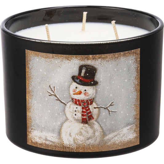 Snowman Jar Candle