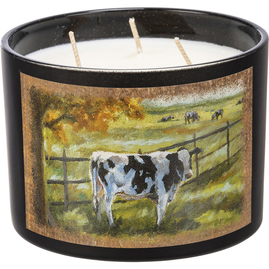 Fall Cows Jar Candle