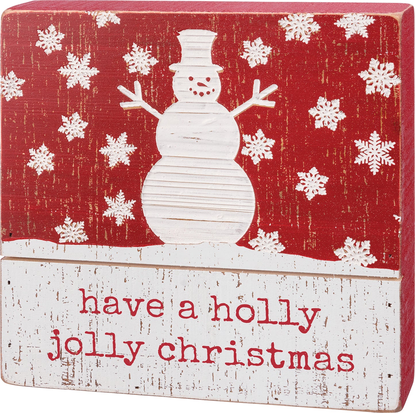 Have A Holly Jolly Christmas Slat Box Sign