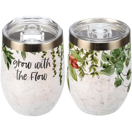 Grow With The Flow Wine Tumbler