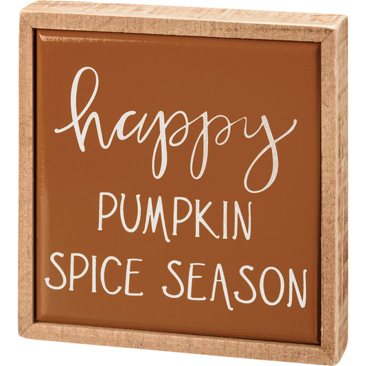 Happy Pumpkin Spice Season Box Sign Mini