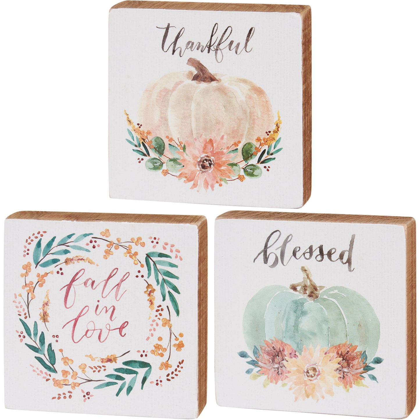 Fall In Love Block Sign Set