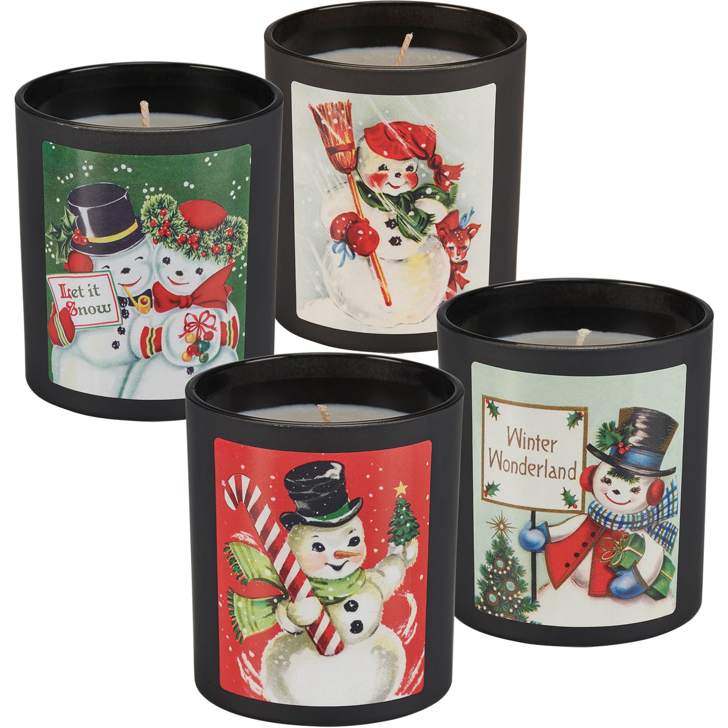 Snowy Friends Jar Candle Set