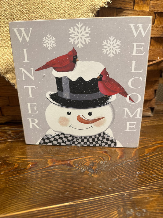 Winter Welcome Signage