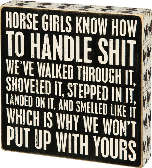 Horse Girls Box Sign