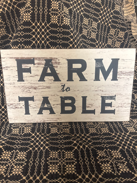 Farm to Table Sign