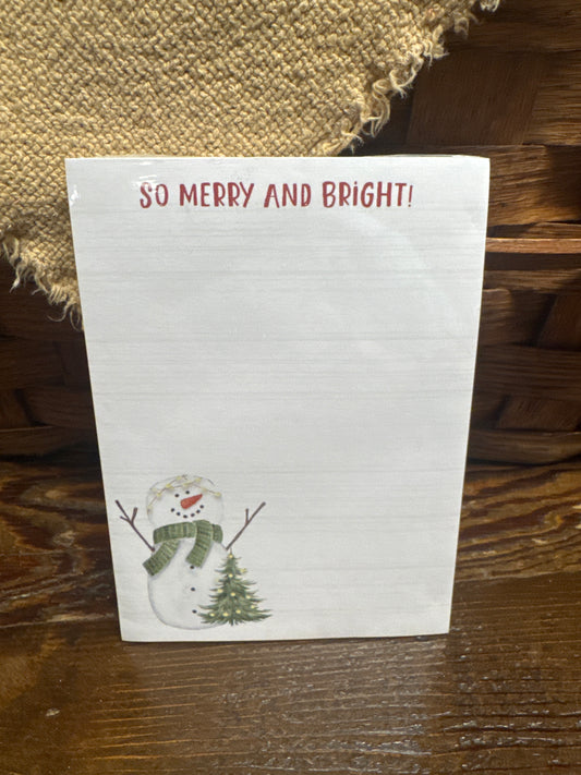 Notepad So Merry And Bright!