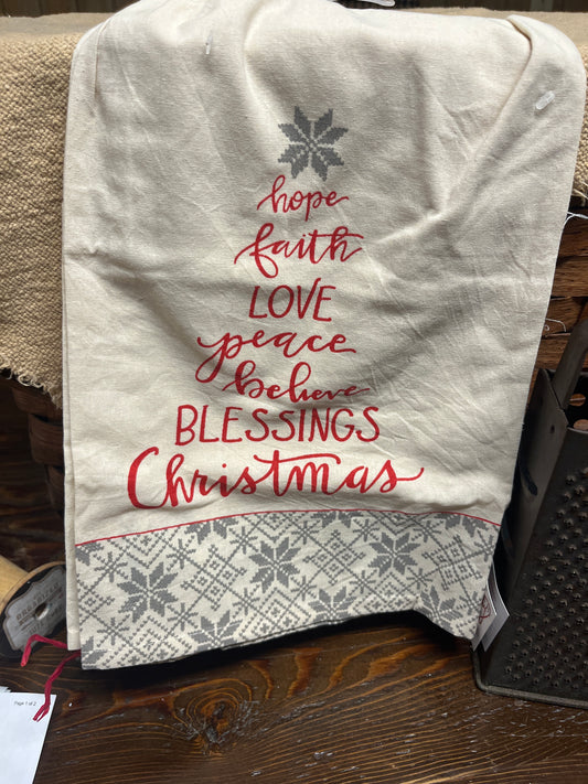 Christmas Kitchen towel blessings
