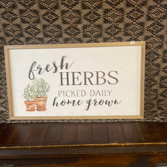 Fresh Herbs Sign