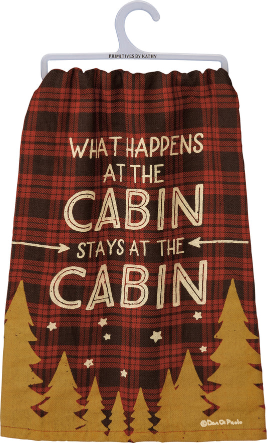 Kitchen Towel - What Happens At The Cabin