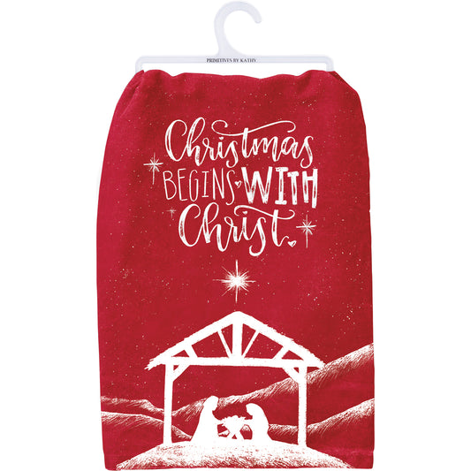 Kitchen Towel - Christmas Begins With Christ