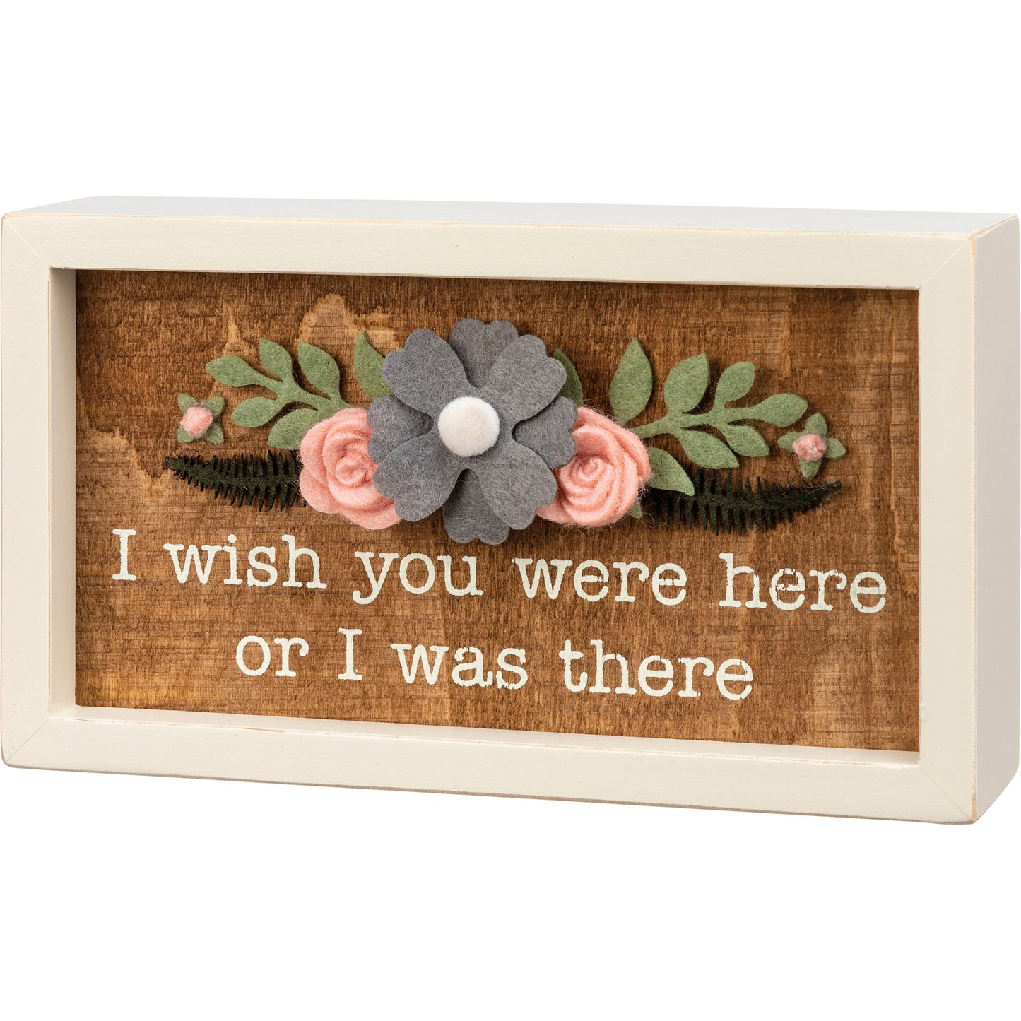 Inset Box Sign - I Wish You Were Here