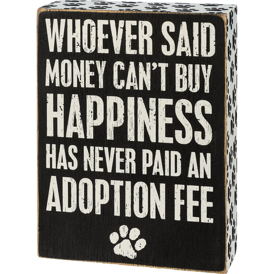 Box Sign - Adoption Fee
