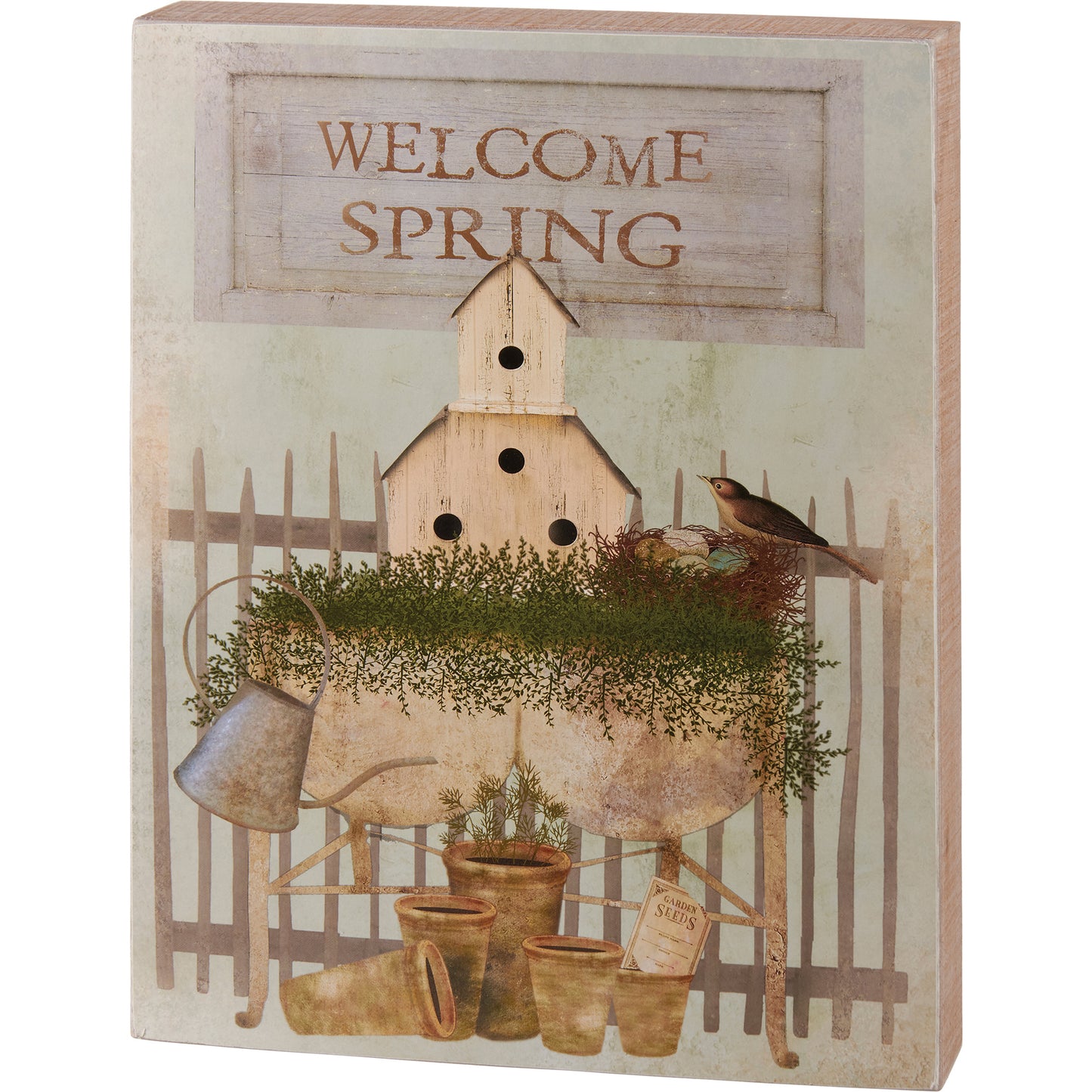 Box Sign - Welcome Spring