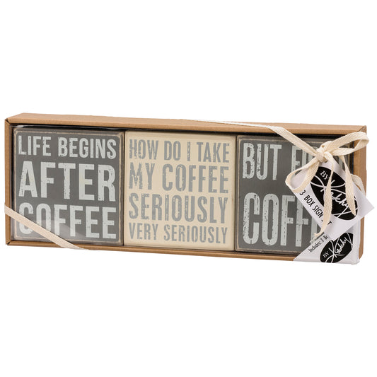 After Coffee Box Sign Set