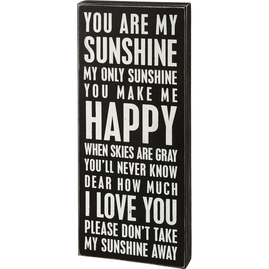 Box Sign - You Are My Sunshine