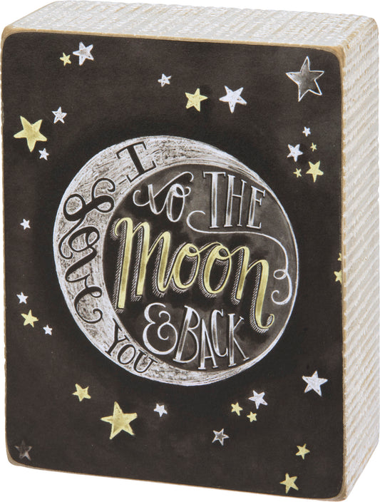 Chalk Sign - Love You To The Moon And Back