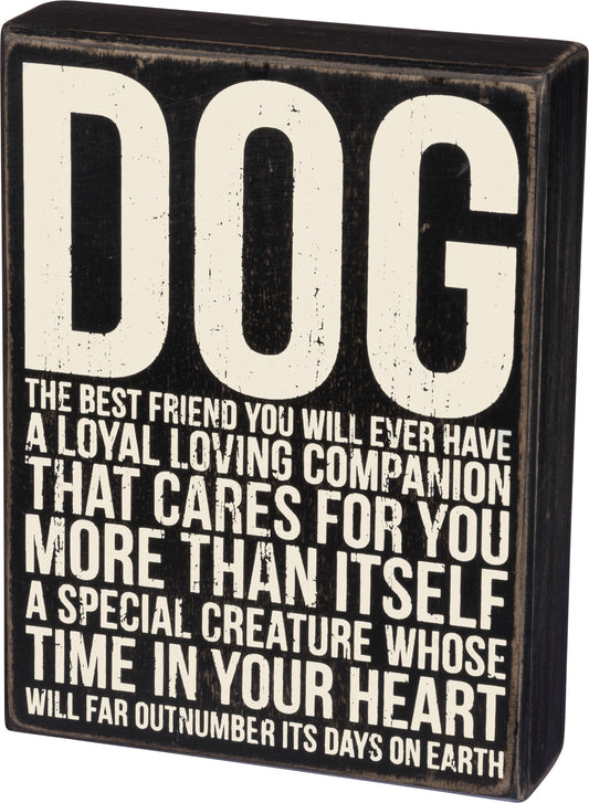 Box Sign - Dog Best Friend