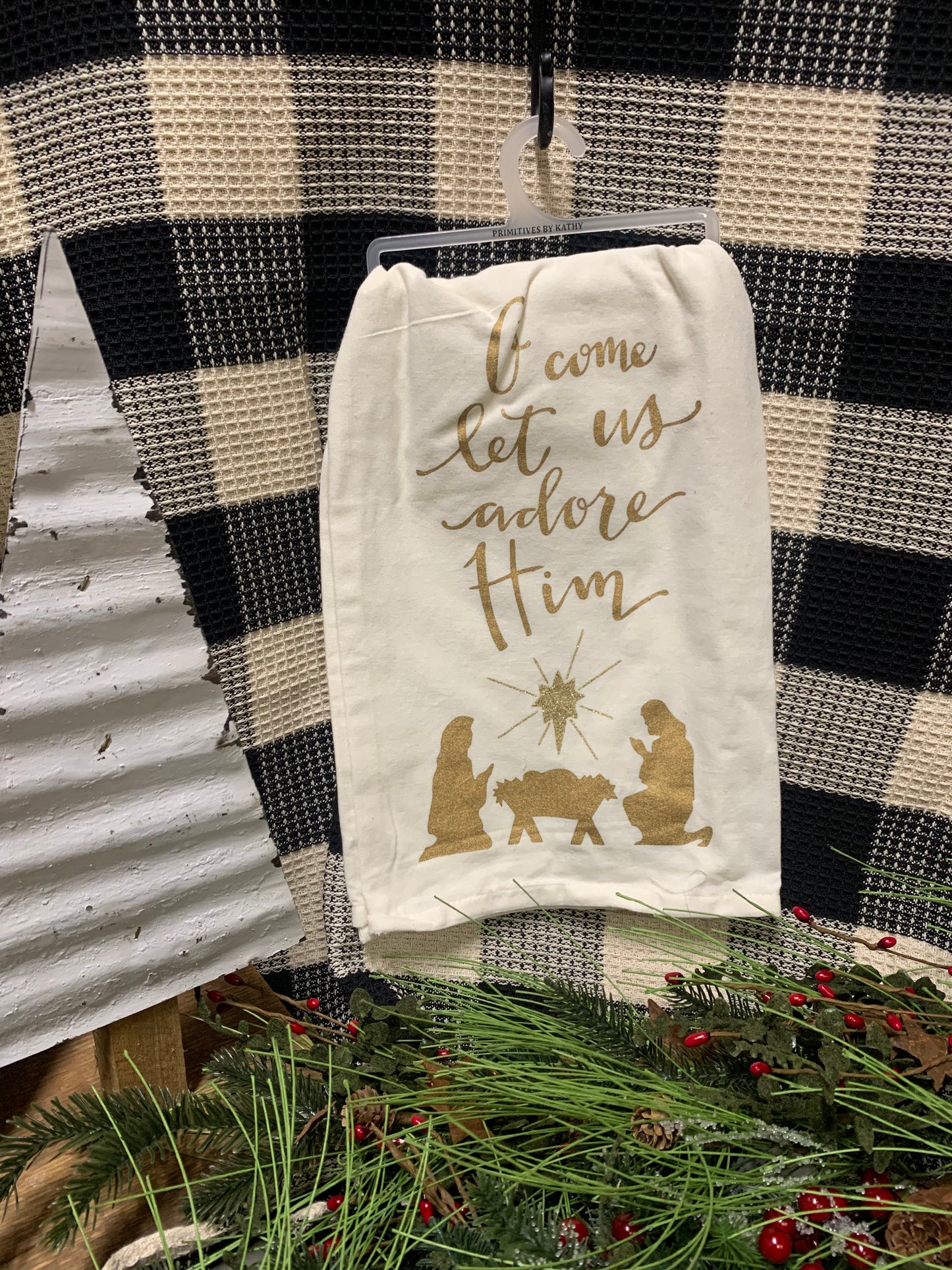 Dish Towel - O Come, Let us Adore Him