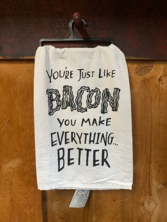 Dish Towel - Better with Bacon