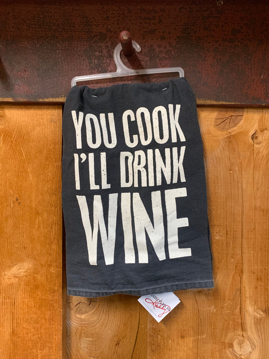 Dish Towel - Drink Wine